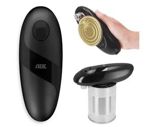 ADE Apriscatole elettrico professionale | perfetto per gli anziani | pratico apriscatole con magnete e gancio | senza spigoli vivi | batterie incluse
