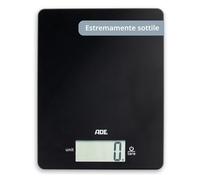 ADE Bilancia da cucina digitale con portata di 5 kg | bilancia di precisione al grammo | ampio display | corpo extrapiatto alto solo 9 mm | nero