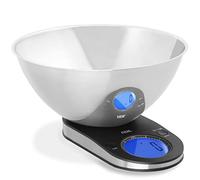 ADE Bilancia da Cucina Digitale con Vasca - Bilancia da Cucina Tosca | Bilancia Elettronica con Vasca Inox Estraibile | 5 kg Acciaio inox