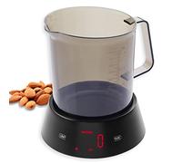 ADE Bilancia da cucina digitale - Pesa Solidi e Liquidi | Brocca di misurazione | 1 Litro - Capacità Massima 3 kg | Tara Automatica | Marrone