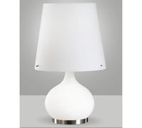 Ade Lampada Da Tavolo Vetro Bianco 2 Luci Stile Moderno Collezione ADE Fabas