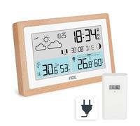 ADE Stazione meteorologica digitale con sensore esterno | temperatura interna/esterna | igrometro, barometro, previsioni tempo | raccomandazione di ventilazione | sveglia | alimentatore incl.