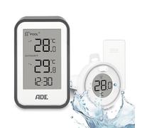 ADE Termometro digitale acquario | termometro per piscina, idromassaggio, vasca da bagno, laghetto | termometro per acqua con sensore esterno | batterie incluse