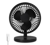 ADE Ventilatore da tavolo USB molto silenzioso | Ventilatore portatile a batteria | 3 livelli di velocità | Batteria autonomia di 7,5 ore | inclinazione di 90° | Leggero e flessibile | bianco