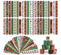 Adecortalk 60 braccialetti a schiaffo di calcio per feste, braccialetti sportivi per bambini, braccialetti a scatto in classe, premi per feste per ragazzi e ragazze, rugby, carnevale, decorazioni per
