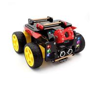 Adeept 4WD Smart Robot Kit, AWR Robotic Car Compatible with Raspberry Pi 5/4B/3B/3B+(Board Not Included), OpenCV Target Tracking, Real-Time Video, Python DIY Robotics with PDF Tutorial