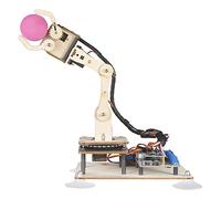 Adeept 5-DOF Robot Arm Kit Programmabile STEM 5 Assi Robot Braccio con Display OLED Robot Fai Da Te Modello Buliding Kit Compatibile con Arduino IDE (PDF Tutorial tramite Download Link) (Legno)