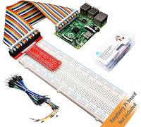 Adeept GPIO - Kit di espansione per Raspberry Pi T-Type GPIO scheda di espansione breakout + tagliere senza saldatura a 830 punti + cavo a nastro arcobaleno a 40 pin