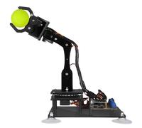 Adeept Kit braccio robot 5-DOF Robot 5Axis compatibile con Arduino IDE programmabile fai da te codifica STEM Robotica con display OLED Codice di elaborazione e tutorial PDF - Nero