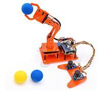 Adeept Kit braccio robotico 5-DOF per Raspberry Pi 4 B 3 B+B A+, codifica fai-da-te programmabile STEM Educational 5 assi Robot Arm con codice Python e tutorial (PDF) - Arancione