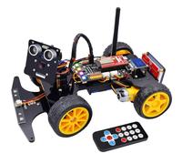 Adeept Kit per auto intelligente per ESP32-WROVER(compatibile con Arduino IDE), Line Tracking, prevenzione ostacoli, display OLED, sensore a ultrasuoni, trasmissione video ESP32-CAM, telecomando