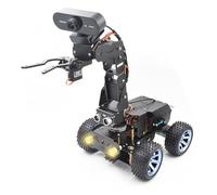 Adeept PiCar Pro V2 - Kit robotico (Raspberry Pi non incluso), Smart Car con braccio robotico 4-DOF per Pi 5/4/3, fotocamera HD 1080P, OpenCV, prevenzione ostacoli, tracciamento linea, OLED, ricarica