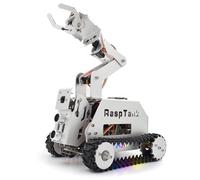 Adeept RaspTank - Kit per auto intelligente in metallo per Raspberry Pi 5/4B/3B/3B+(scheda non inclusa), robot per il monitoraggio del serbatoio con braccio robot 4 DOF, OpenCV, prevenzione ostacoli