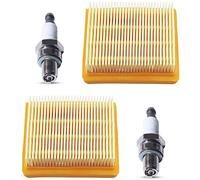 ADEFOL 2 Pezzi Filtro Aria per STHL FS89 FS91 FS111 FS131 FS311 HT102 HT103 HT132 HT133 KM91 KM111 KM131 FC91 FC111 BT131 FR131, Decespugliatore Ricambio Filtro dell'aria con Candele