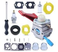 Adefol Carburatore bulbo di Primer per Poulan FL1500 FL1500LE 952711486 Artigiano Insieme a Strumento di Regolazione Linea del Filtro del Carburante dell'Aria Kit Gas Soffiatore per Foglie C1U-W12A