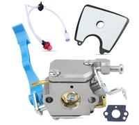 Adefol Kit Carburatore per Husqvarna 125B 125BX 125BVX Soffiatore Foglie, Carburatore + Guarnizioni + Linea e Filtro del Carburante + Lampadina di Primer + Filtro Aria + Grommet Set 8 in 1