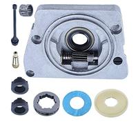 Adefol Pompa dell'olio Ingranaggio a Vite Senza fine Filtro dell'olio Kit per Husqvarna 61 66 266 XP 268 272 272XP Motosega con Coperchio Antipolvere Frizione Cuscinetto ad Aghi Pignone del cerchione