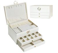 ADEL DREAM Portagioie a tre piani con design lineare ideale come regalo di compleanno e festa per donne figlie e amici colore bianco