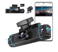 Adelagnes Dash Cam Car Front Rear con GPS WiFi,Dashcam Car Camera 3,18” Schermo IPS,Scheda 64 GB gratuita, visione notturna,Sensore G,Registrazione loop,170°Wide Angle WDR