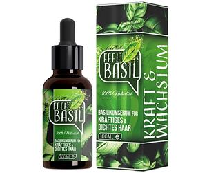 ADEMA NATURAL® Feel Basil siero per la crescita dei capelli - Rafforzare le radici dei capelli e folti con olio di ricino naturale e basilico - Hair Growth Vegan Oil 100 ML