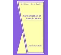 Ademola Yakubu Harmonisation of Laws in Africa (Tascabile)