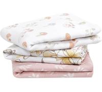 aden + anais 100% cotone organico Musy Square, certificato GOTS, Musy Squares, Panni multiuso per bambini e ragazzi, 70 x 70 cm, Set ideale per neonati e neonati, regalo, confezione da 3, terrena