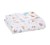 aden + anais Coperta in mussola di cotone 100%, 120 x 120 cm, coperta per neonati e lettini, per neonati e bambini, regalo per doccia e registro, Winnie in The Woods