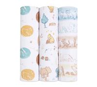 aden + anais Coperte in mussola di cotone 100% per neonati e ragazzi, ideale per neonati e bambini, regalo perfetto per la doccia, Winnie in The Woods, 120 x 120 cm, confezione da 3
