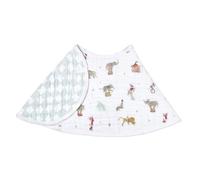 aden + Anais Essentials Baby Multiuso Burp Cloth & Bib for Infant & Toddler, 100% Cotton Muslin, Soft Absorbent 4 Layers, Singolo, 57 x 28 cm G3303B, Circo di elefanti, 0 mesi