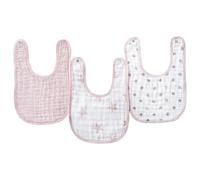 aden + anais Essentials - Bavaglino a scatto, 100% mussola di cotone, panno per il rutto a 3 strati, super morbido e assorbente, per neonati, neonati e bambini, regolabile con bottoni, confezione da 3