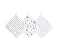 aden + anais Essentials - Confezione da 3 asciugamani in 100% mussola di cotone, super morbidi, delicati sulla pelle, 3 strati assorbenti da 11 x 11 cm, più morbidi ad ogni uso, perfetti per neonati