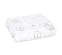 aden + anais Essentials Dream - Coperta per neonati, 1 pezzo, grande, traspirante, 100% mussola di cotone, coperta per neonati e ragazze, stampa con coniglietti arrossenti