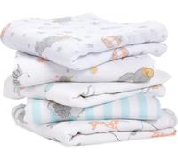 aden + anais essentials Musy-langes per neonati, set di pannolini in mussola 100% cotone, multiuso, adatto per neonati, set di 5, 60 x 60 cm, ragazzo, ragazza, stampa dumbo new heights