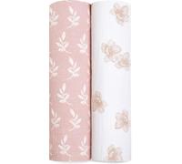 aden + anais Fascia in mussola di cotone - Confezione da 2 coperte quadrate | Grandi coperte per ricevimento per ragazze e ragazzi | Ideale per neonati e neonati | Perfetto terreno, 120 x 120 cm