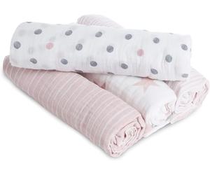 Aden by Aden + Anais muslin Baby Swaddle coperta Dapper, confezione da 4
