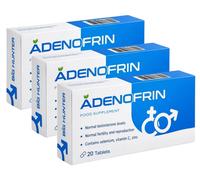 Adenofrin integratore uomo con estratti vegetali, zinco e vitamine B, 3x20 cpr.