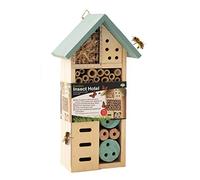 ADEPTNA,Hotel per insetti da giardino in legno, per tutte le creature, grandi e piccole, formiche, coccinelle e tutti i tipi di insetti (piccolo hotel a insetto)