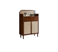 ADERFETBI Credenza Credenza da pranzo in legno di rattan in stile Wabi-sabi, credenza portaoggetti, mobiletto portaoggetti for soggiorno, mobiletto d'ingresso Madia