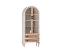 ADERFETBI Credenza Credenza francese a parete con porta in vetro ad arco, modello a doppia anta, modello di contenitore, collezione trasparente Madia