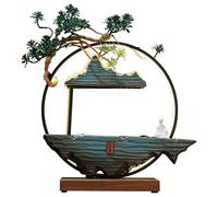 ADERFETBI Fontana Zen Interno Fontana da Tavolo con Decorazioni rocciose e Acqua Corrente, for Soggiorno, Ufficio e casa, Portafortuna e Creativa Accessori