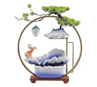 ADERFETBI Fontana Zen Interno Fontana umidificatrice in Stile Cinese con Acqua Corrente e roccaglia, for attrarre ricchezza, Soggiorno, Ufficio, Ornamenti Zen creativi Accessori