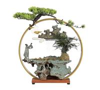 ADERFETBI Fontana Zen Interno Ornamenti d'Acqua Portafortuna, Decorazione del Paesaggio con Acqua circolante, Stile Cinese, for Soggiorno, Veranda, Ufficio, scrivania Accessori