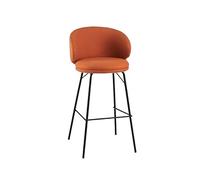 ADERFETBI Sgabelli Cucina Sgabello da bar for il tempo libero 75 cm / 29,52 pollici Sgabello da bar alla moda Sgabello da bar in ferro battuto nordico Seggiolone con schienale Sedie Bar(PU leather3)