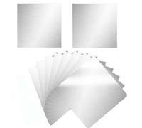 ADERTOS 10 x Piastra in alluminio, 20 x 20 cm, piastra da 0,2 cm, lamiera d'argento per modellismo e costruzione di fiere