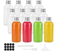 ADERTOS 12 Bottiglie per Succhi di Frutta da 80 ml Bottiglie Plastica per Succhi Bottiglia per Bevande Trasparente Mini Bottiglie per Liquore Latte, Bevande Varie