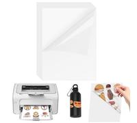 ADERTOS 15 Carta Adesiva Stampabile Trasparente, Adesivi Trasparenti Stampabili, A4 Carta per Stampanti a Getto d'inchiostro e Stampanti Laser, 21x 29,7 cm (Trasparente)