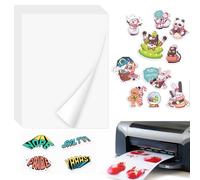 ADERTOS 15 Fogli Vinile Adesivo Stampabile A4 Carta Vinile Stampabile Impermeabile Carta per Stampanti a Getto d'inchiostro e Stampanti Laser (Bianco Opaco)