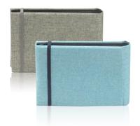 ADERTOS 2 Album Fotografico in Lino, Album Fotografico per 50 Fogli Foto 10 x 15 cm/100 Lati, Album fotografico vuoto moderno per Foto 4 inchx 6 inch per Famiglia, Matrimoni (Blu e Grigio)