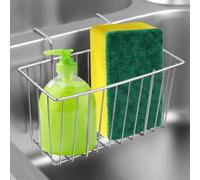 ADERTOS Porta Spugne da Cucina In Acciaio Inox 304, Portaspugne per Lavello Cucina da Appendere, Organizer per Lavello Cucina per Spugne, Spazzole, 7,67 * 3,54 * 4,53 Pollici