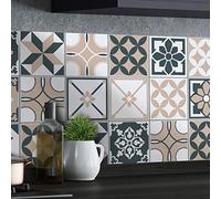 ADesign 32 Pz Adesivi per Piastrelle Bagno e Cucina 15 x15 cm Autoadesivo Decorazione Adesivo murale in PVC Impermeabile Adesivi Pavimento Parete mattonelle mosaico stile /T1027
